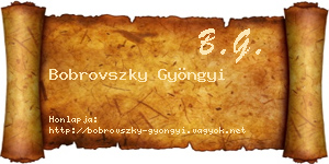 Bobrovszky Gyöngyi névjegykártya